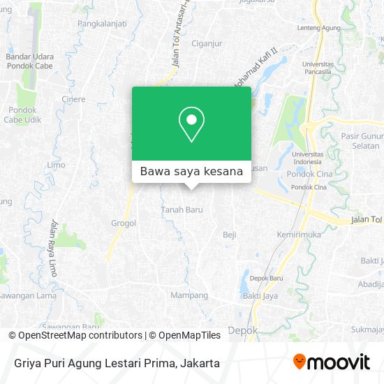 Peta Griya Puri Agung Lestari Prima