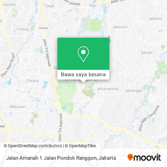 Peta Jalan Amanah 1 Jalan Pondok Ranggon