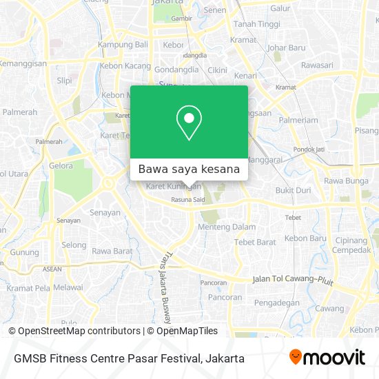 Peta GMSB Fitness Centre  Pasar Festival