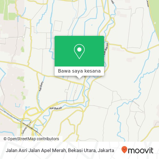 Peta Jalan Asri Jalan Apel Merah, Bekasi Utara