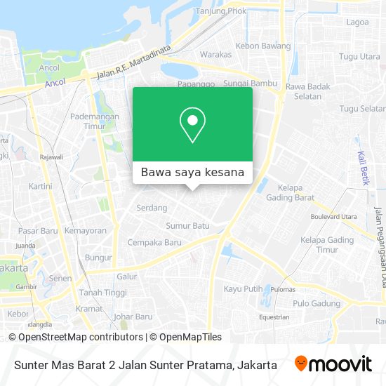 Peta Sunter Mas Barat 2 Jalan Sunter Pratama