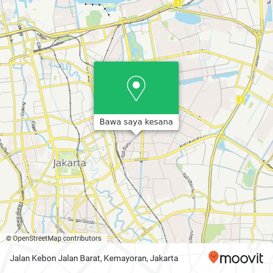 Peta Jalan Kebon Jalan Barat, Kemayoran