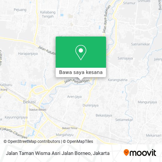 Peta Jalan Taman Wisma Asri Jalan Borneo