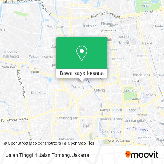 Peta Jalan Tinggi 4 Jalan Tomang