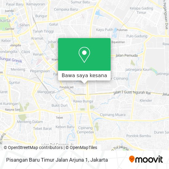 Peta Pisangan Baru Timur Jalan Arjuna 1