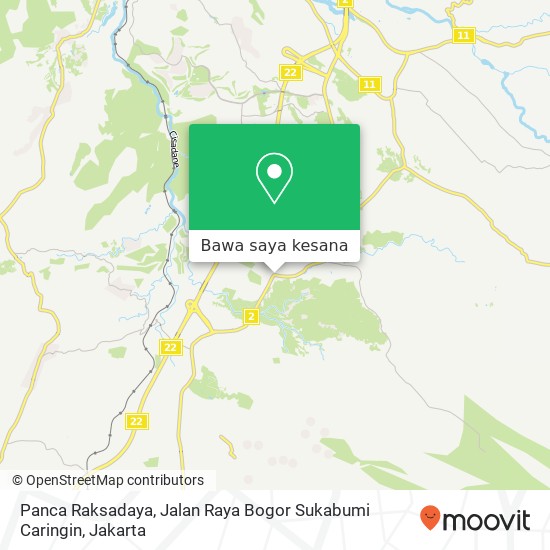 Peta Panca Raksadaya, Jalan Raya Bogor Sukabumi Caringin