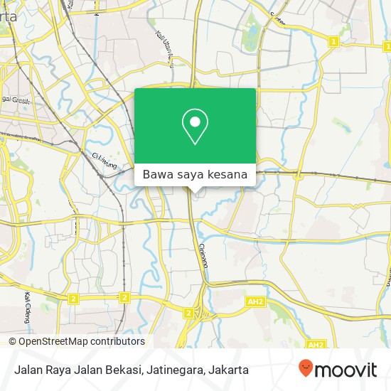 Peta Jalan Raya Jalan Bekasi, Jatinegara