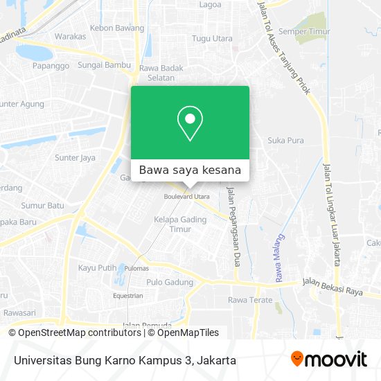 Peta Universitas Bung Karno Kampus 3