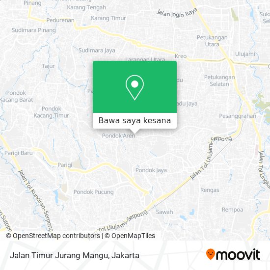 Peta Jalan Timur Jurang Mangu