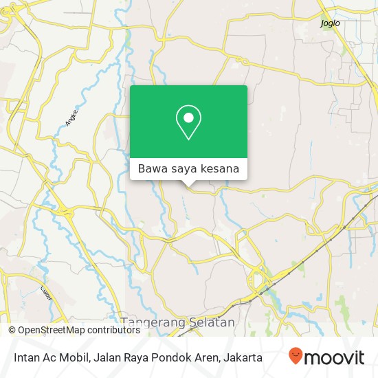 Peta Intan Ac Mobil, Jalan Raya Pondok Aren