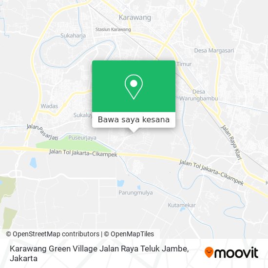 Peta Karawang Green Village Jalan Raya Teluk Jambe