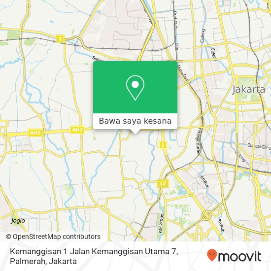 Peta Kemanggisan 1 Jalan Kemanggisan Utama 7, Palmerah