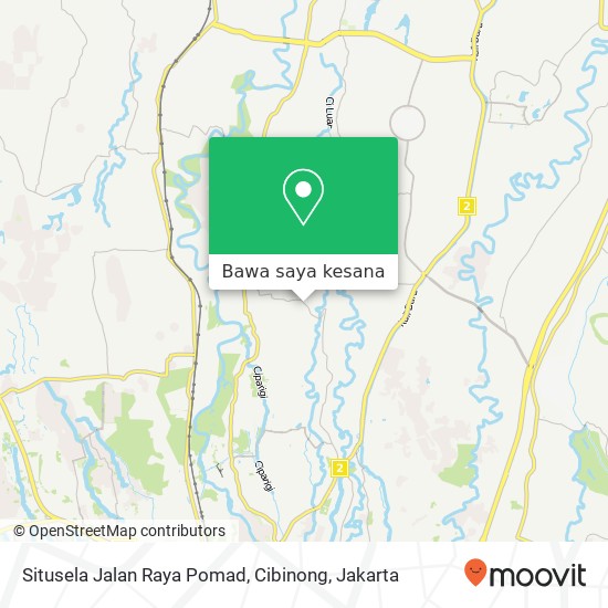 Peta Situsela Jalan Raya Pomad, Cibinong