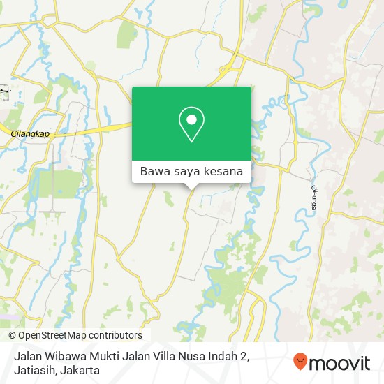 Peta Jalan Wibawa Mukti Jalan Villa Nusa Indah 2, Jatiasih