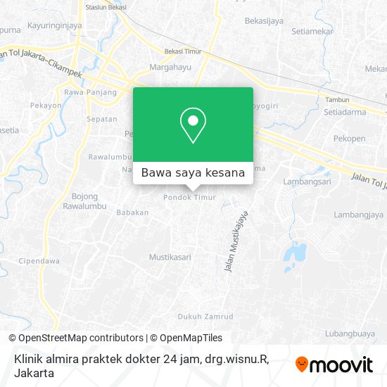 Peta Klinik almira praktek dokter 24 jam, drg.wisnu.R