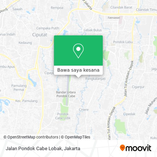 Peta Jalan Pondok Cabe Lobak