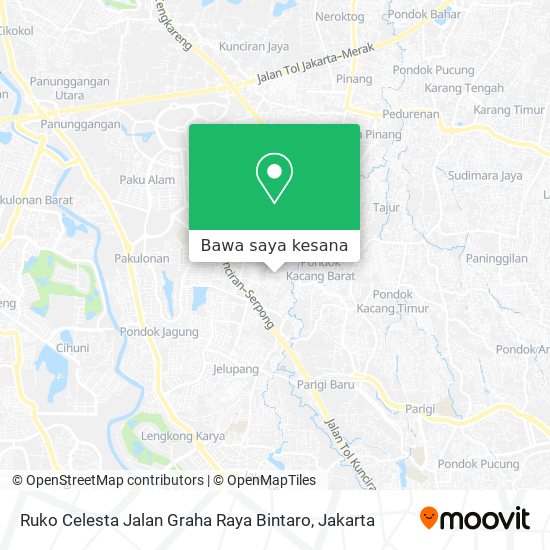 Peta Ruko Celesta Jalan Graha Raya Bintaro