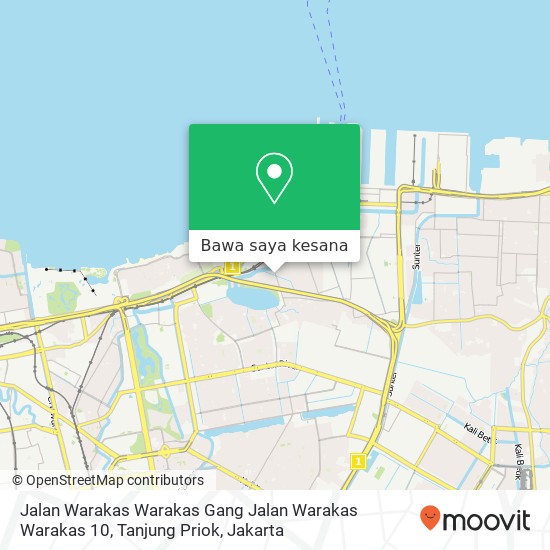 Peta Jalan Warakas Warakas Gang Jalan Warakas Warakas 10, Tanjung Priok