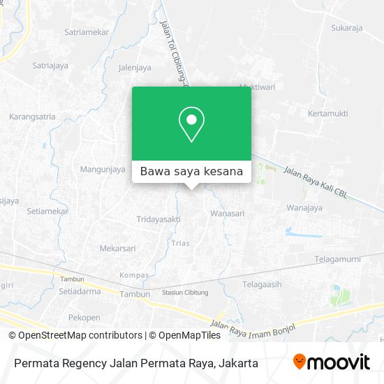 Peta Permata Regency Jalan Permata Raya