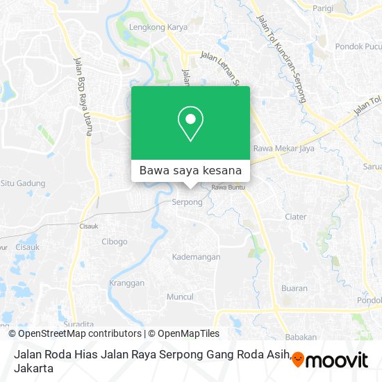 Peta Jalan Roda Hias Jalan Raya Serpong Gang Roda Asih
