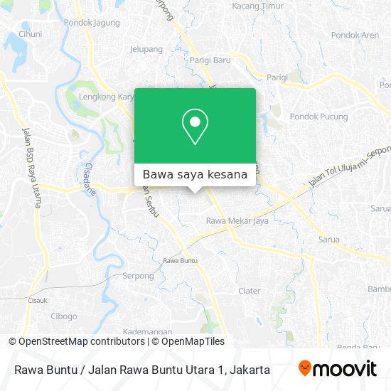 Peta Rawa Buntu / Jalan Rawa Buntu Utara 1