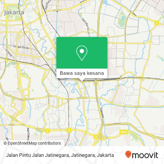 Peta Jalan Pintu Jalan Jatinegara, Jatinegara