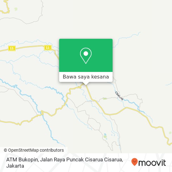 Peta ATM Bukopin, Jalan Raya Puncak Cisarua Cisarua