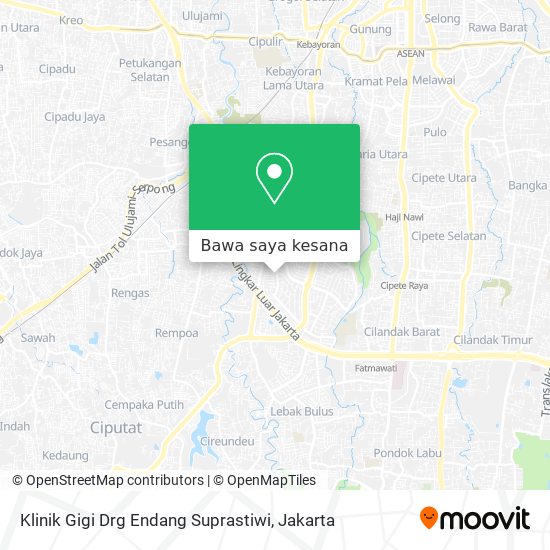 Peta Klinik Gigi Drg Endang Suprastiwi