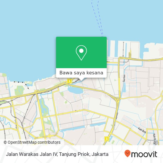 Peta Jalan Warakas Jalan IV, Tanjung Priok