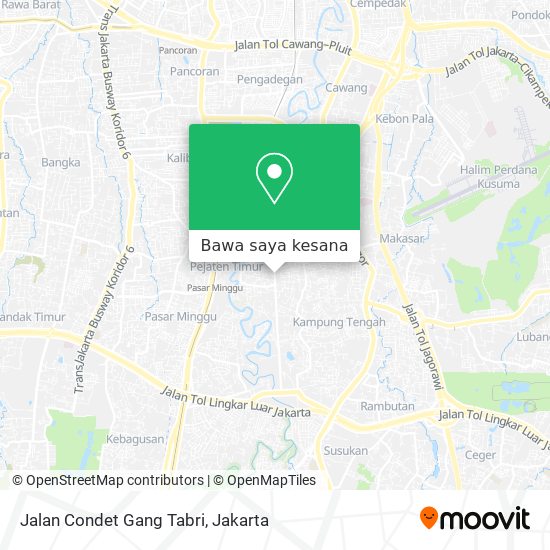 Peta Jalan Condet Gang Tabri