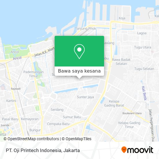 Peta PT. Oji Printech Indonesia
