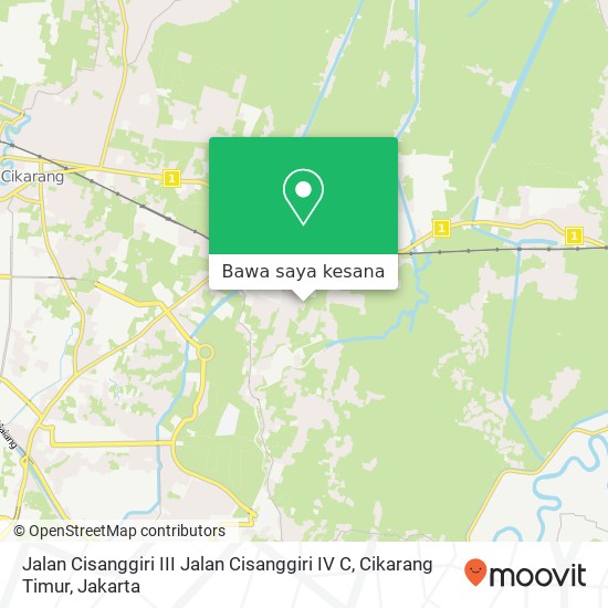 Peta Jalan Cisanggiri III Jalan Cisanggiri IV C, Cikarang Timur