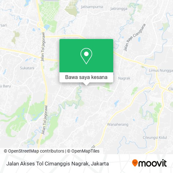 Peta Jalan Akses Tol Cimanggis Nagrak