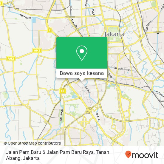 Peta Jalan Pam Baru 6 Jalan Pam Baru Raya, Tanah Abang