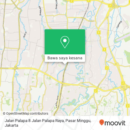 Peta Jalan Palapa 8 Jalan Palapa Raya, Pasar Minggu