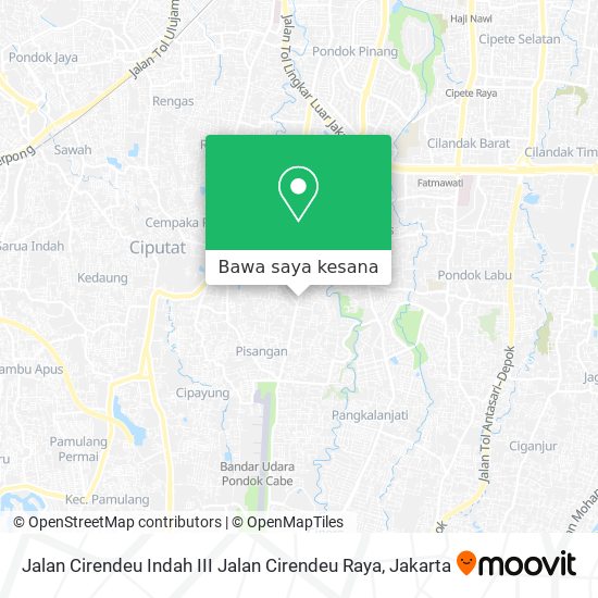 Peta Jalan Cirendeu Indah III Jalan Cirendeu Raya