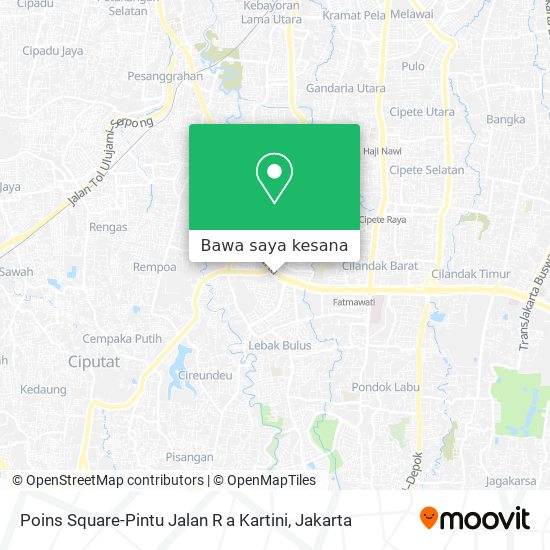 Peta Poins Square-Pintu Jalan R a Kartini