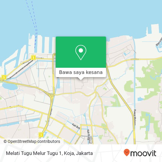 Peta Melati Tugu Melur Tugu 1, Koja