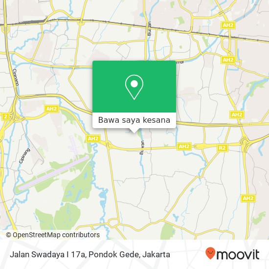 Peta Jalan Swadaya I 17a, Pondok Gede