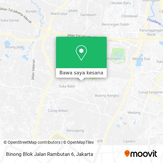 Peta Binong Blok Jalan Rambutan 6