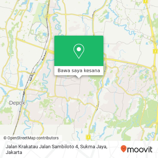 Peta Jalan Krakatau Jalan Sambiloto 4, Sukma Jaya