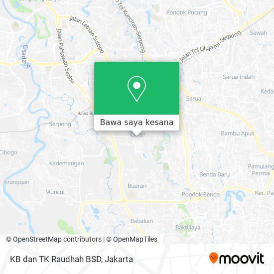 Peta KB dan TK Raudhah BSD