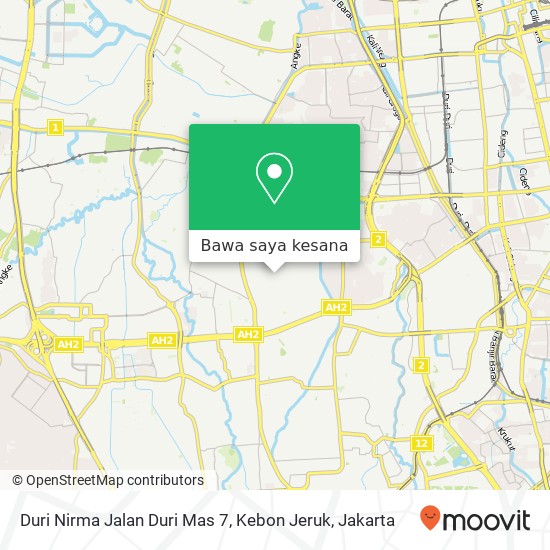 Peta Duri Nirma Jalan Duri Mas 7, Kebon Jeruk