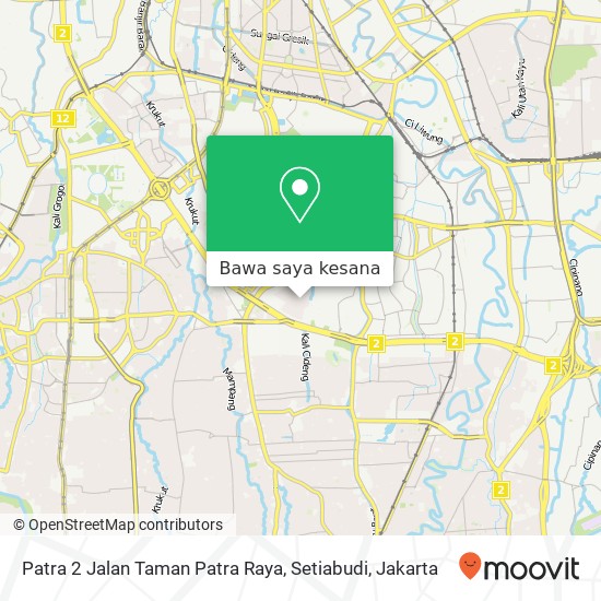 Peta Patra 2 Jalan Taman Patra Raya, Setiabudi