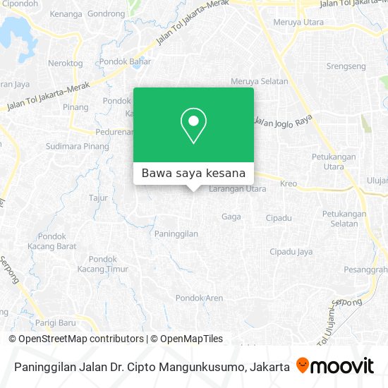 Peta Paninggilan Jalan Dr. Cipto Mangunkusumo