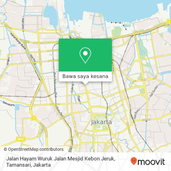 Peta Jalan Hayam Wuruk Jalan Mesjid Kebon Jeruk, Tamansari