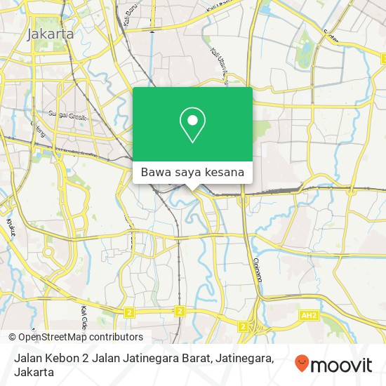 Peta Jalan Kebon 2 Jalan Jatinegara Barat, Jatinegara