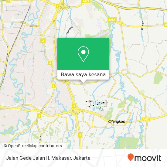 Peta Jalan Gede Jalan II, Makasar