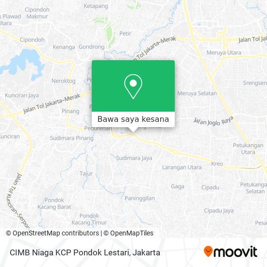 Peta CIMB Niaga KCP Pondok Lestari