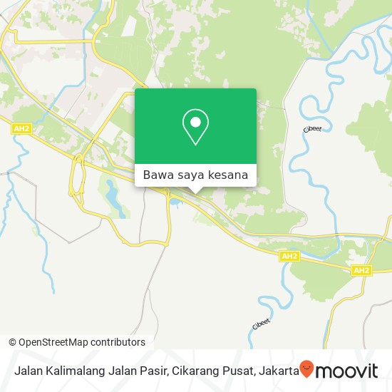 Peta Jalan Kalimalang Jalan Pasir, Cikarang Pusat